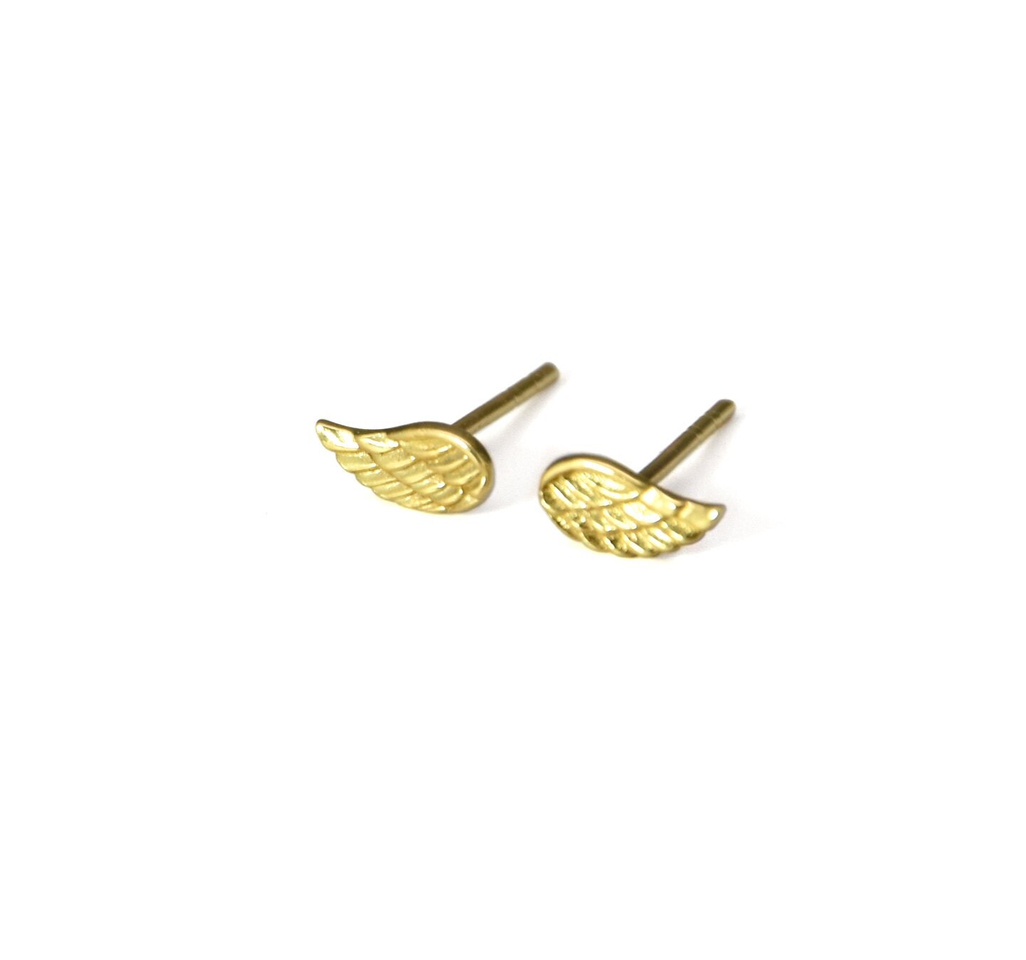 half wing gold earrings