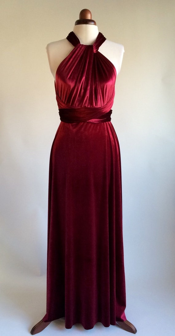 Infinity dress  bridesmaid  dress  prom  dress  red  velvet 