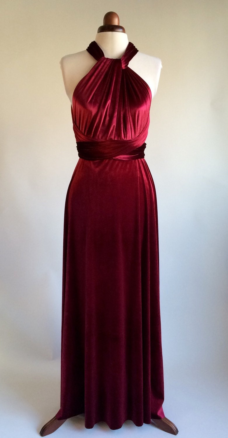 Infinity dress  bridesmaid  dress  prom  dress  red velvet