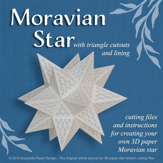 Download Moravian Paper Star w Triangle Cutouts SVG CUTTING FILE