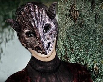 Dragon Mask Paper mache Halloween mask Masquerade Dragon mask Face mask Paper mache Dragon mask Papier mache mask
