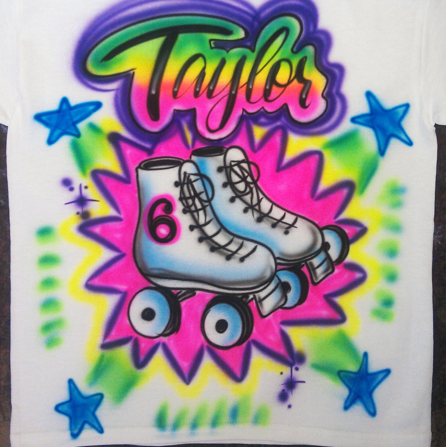 Airbrushed Roller Skate with Age Sport Custom by TheDeQorator