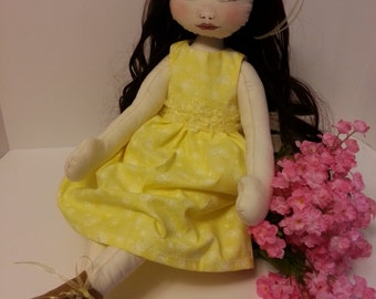 Cloth Doll, Art Doll, Soft Sculpture Doll, Handmade Doll