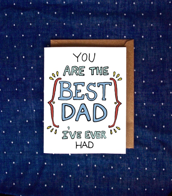 Best Dad Ever Card Funny Father's Day Card Best Dad by AviatePress