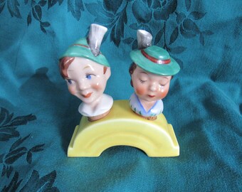 Vintage Liquor Bottle Pourers, Figural Pour Spouts on Base