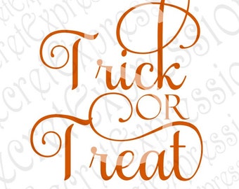 Trick Or Treat Svg, Halloween Svg, Halloween Sign Svg, Svg Files, Cutting File, JPeg, DXF, SVG, Cricut Svg, Silhouette Svg