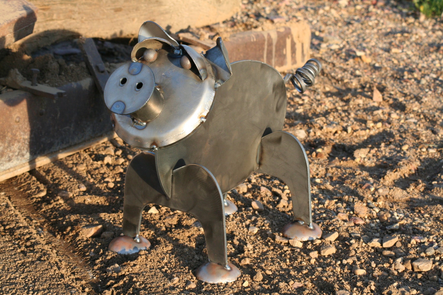 Metal Pig Statue, Pig Farmhouse Decor, Outdoor Pig Statue ... Metal Pig Statue, Pig Farmhouse Decor, Outdoor Pig Statue