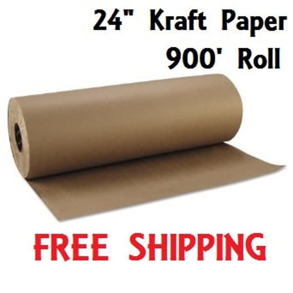 24 40 lbs 900' Brown Kraft Paper Roll Shipping