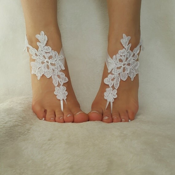 snow white free ship beach wedding barefoot sandals