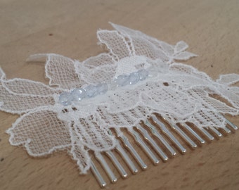 Peigne à Cheveux Mariage – Strass Argenté Et Perle – Pour Mariée Ou Demoiselle D'honneur