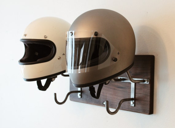 Double Handmade Helmet Rack & Jacket Hook