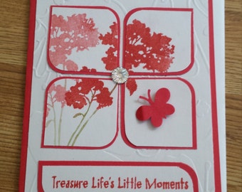 Orange Handmade All Occasion Greeting Card