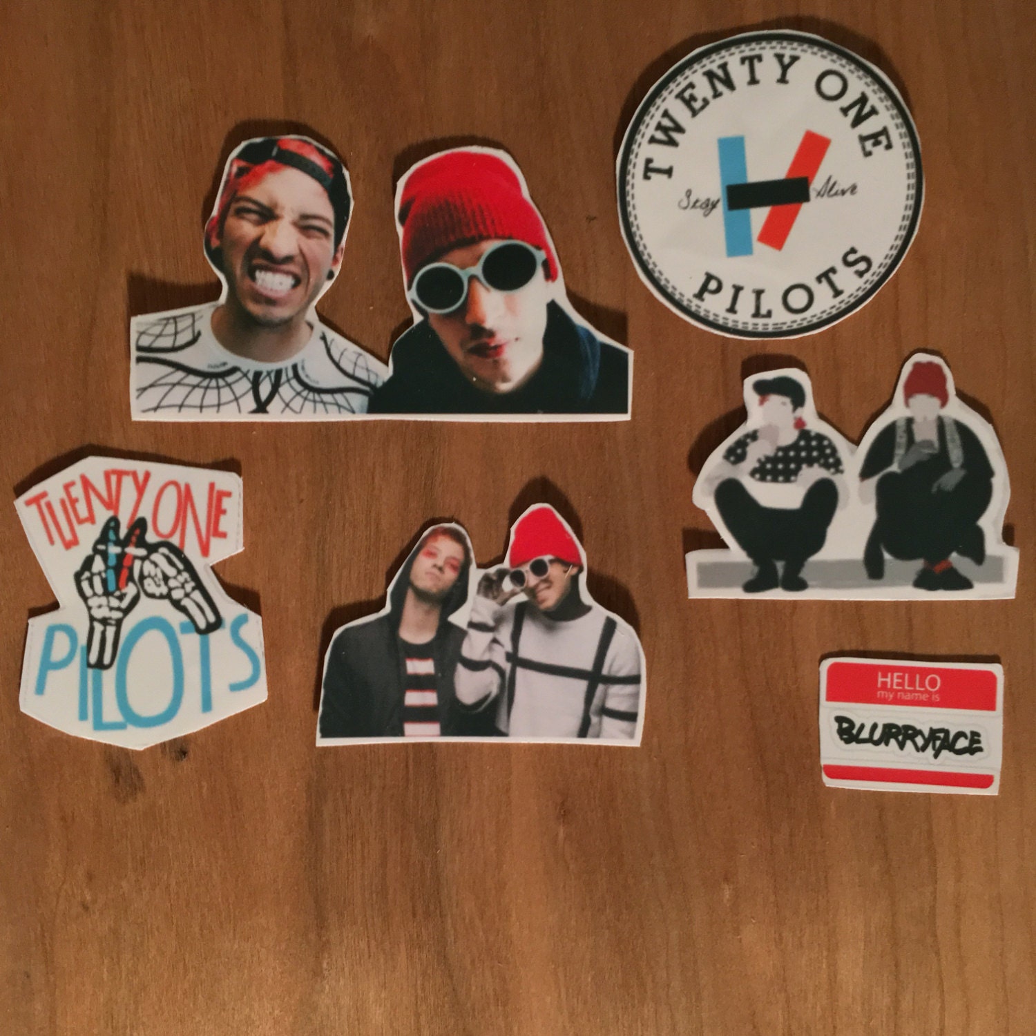 Twenty One Pilot stickers by lunalshop on Etsy