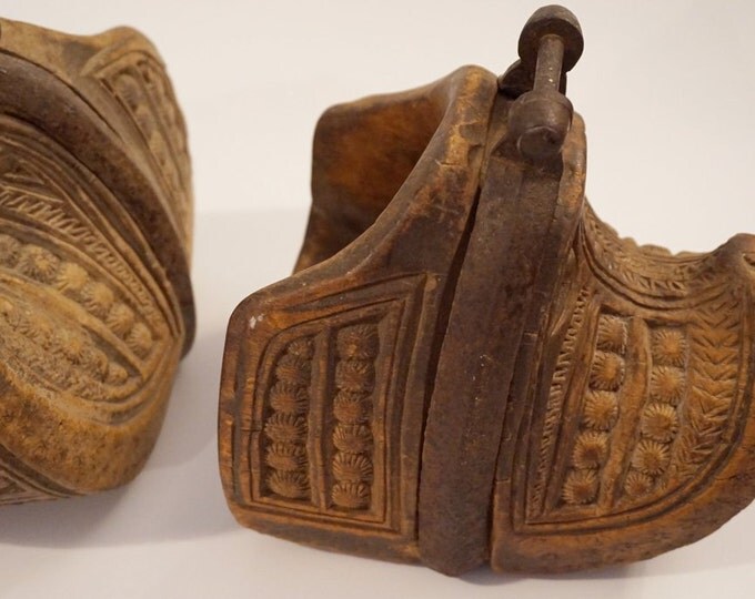 Antique Carved Stirrups - 1800s