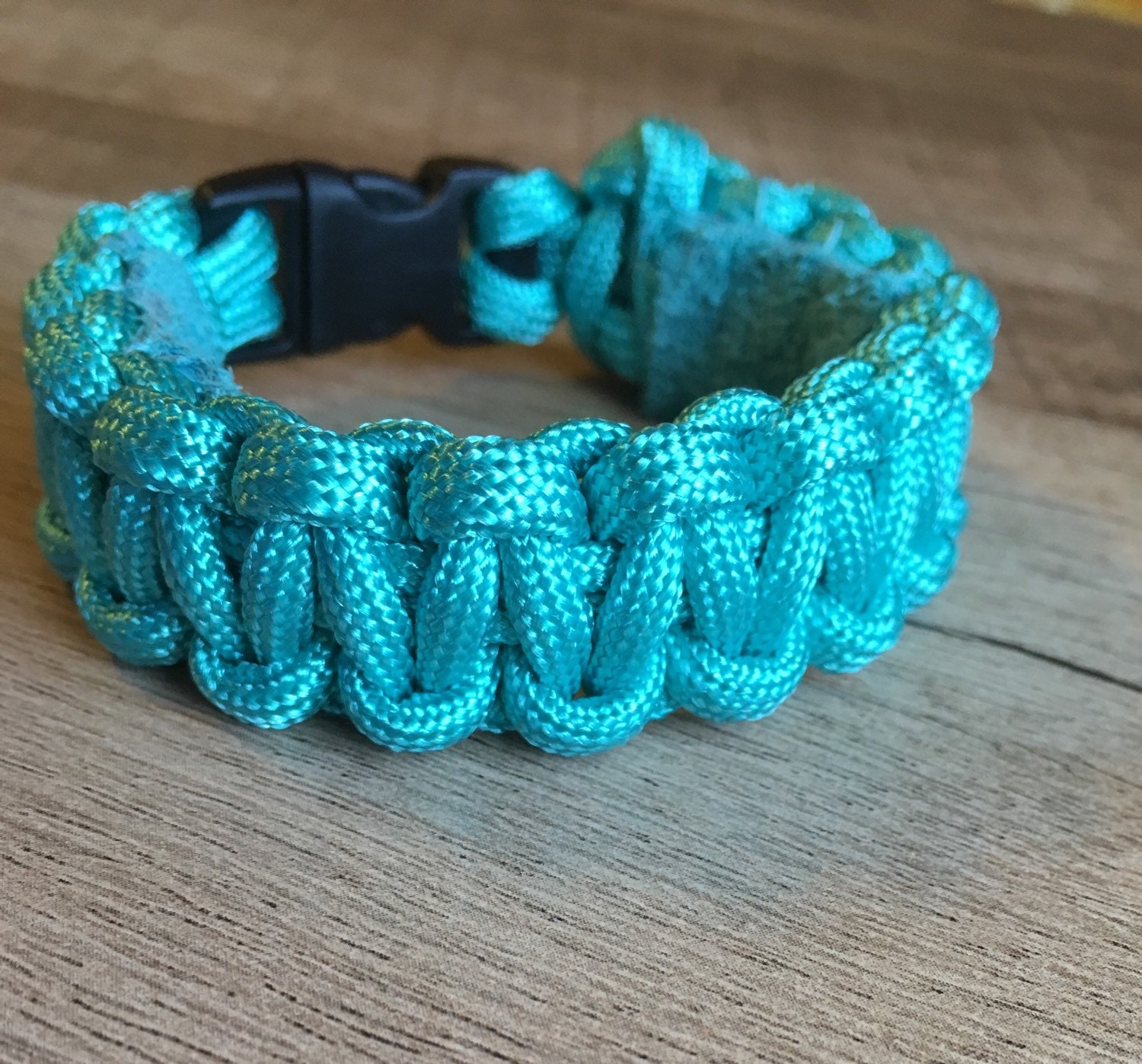 Paracord essential oil diffuser bracelet kids/adults teal