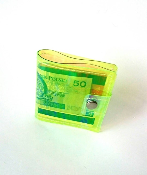 Clear vinyl wallet money ID holder credit Card by YPSILONBAGS
