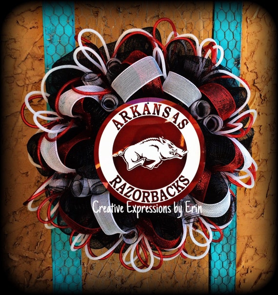 Arkansas Razorbacks Wreath Razorback wreath by CExpressionsbyErin
