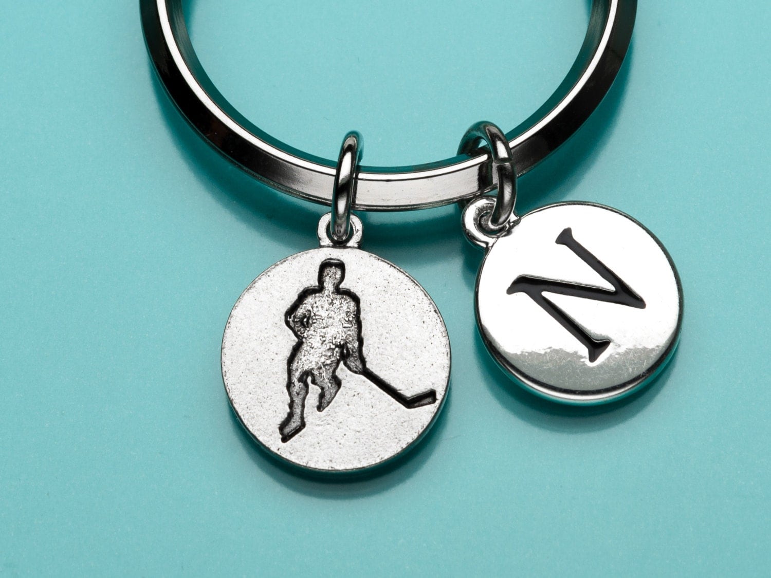 Hockey Keychain Ice Hockey Key Ring Hockey Charm Sport