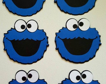 Cookie Monster Die Cut Set of 6