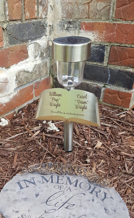 Personalized Grave Marker Solar Light for Pet or Loved One