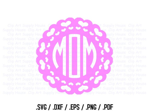 Download Heart Mandala Circle Monogram Frame Design Files, Use With ...