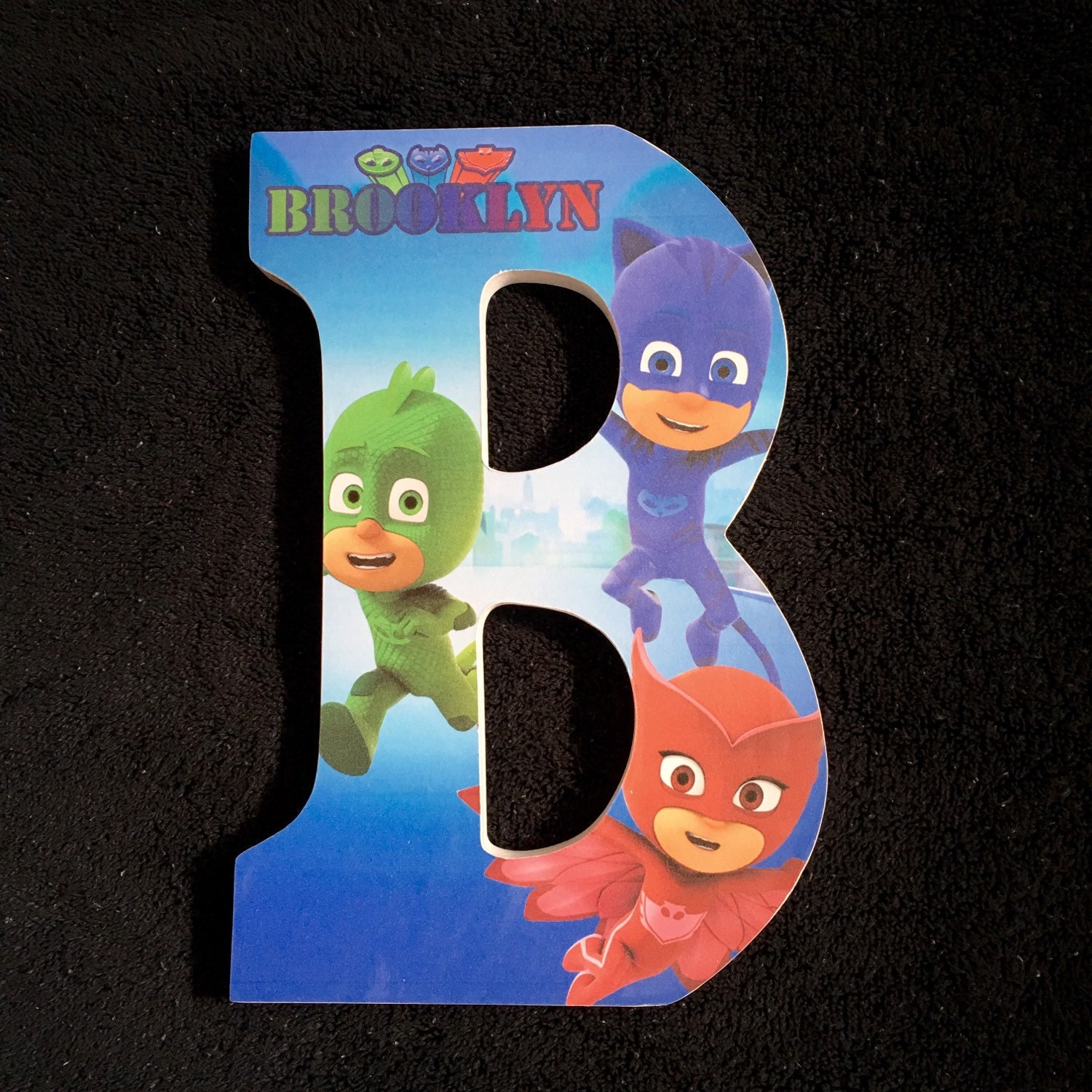 custom wooden letters or numbers hanging pj masks wood letter