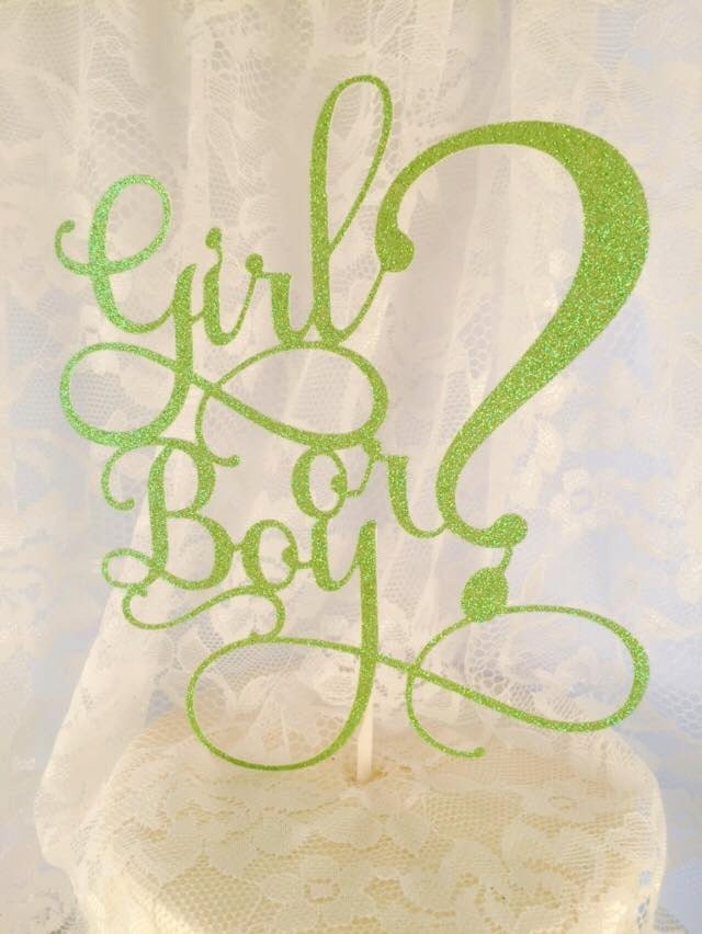 Baby Gender Reveal Cake Topper Gender Reveal Cupcake Toppers
