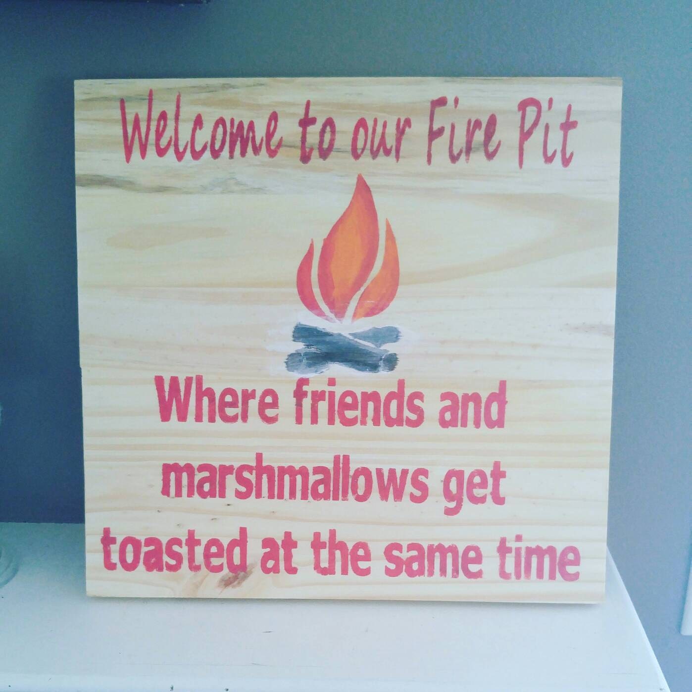 Campfire sign fire pit sign adult humor porch sign