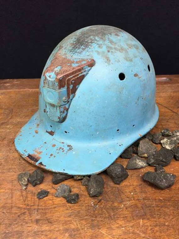 Vintage MSA Coal Miners Hard Hat With Lamp Holder