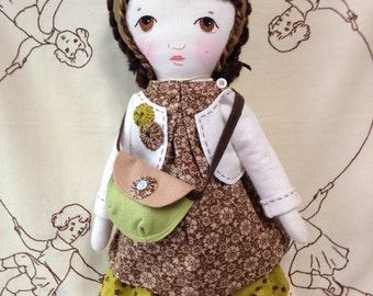 Cloth Rag Doll / Handmade Rag Doll With Doll Clothes / Custom Cloth Dolls / Rag Dolls/ Dolls / Rag Doll Handmade / Fabric Doll With Wardrobe