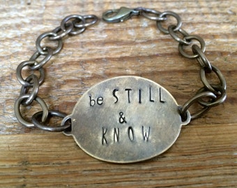 The {Be Still & Know} Chain Bracelet