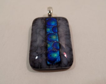 Multicolor dichroic glass pendant