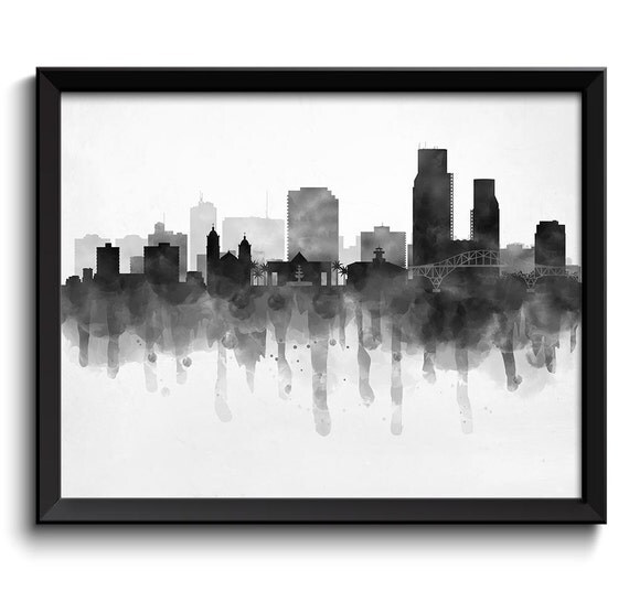 Corpus Christi Skyline Texas USA United States Cityscape Art