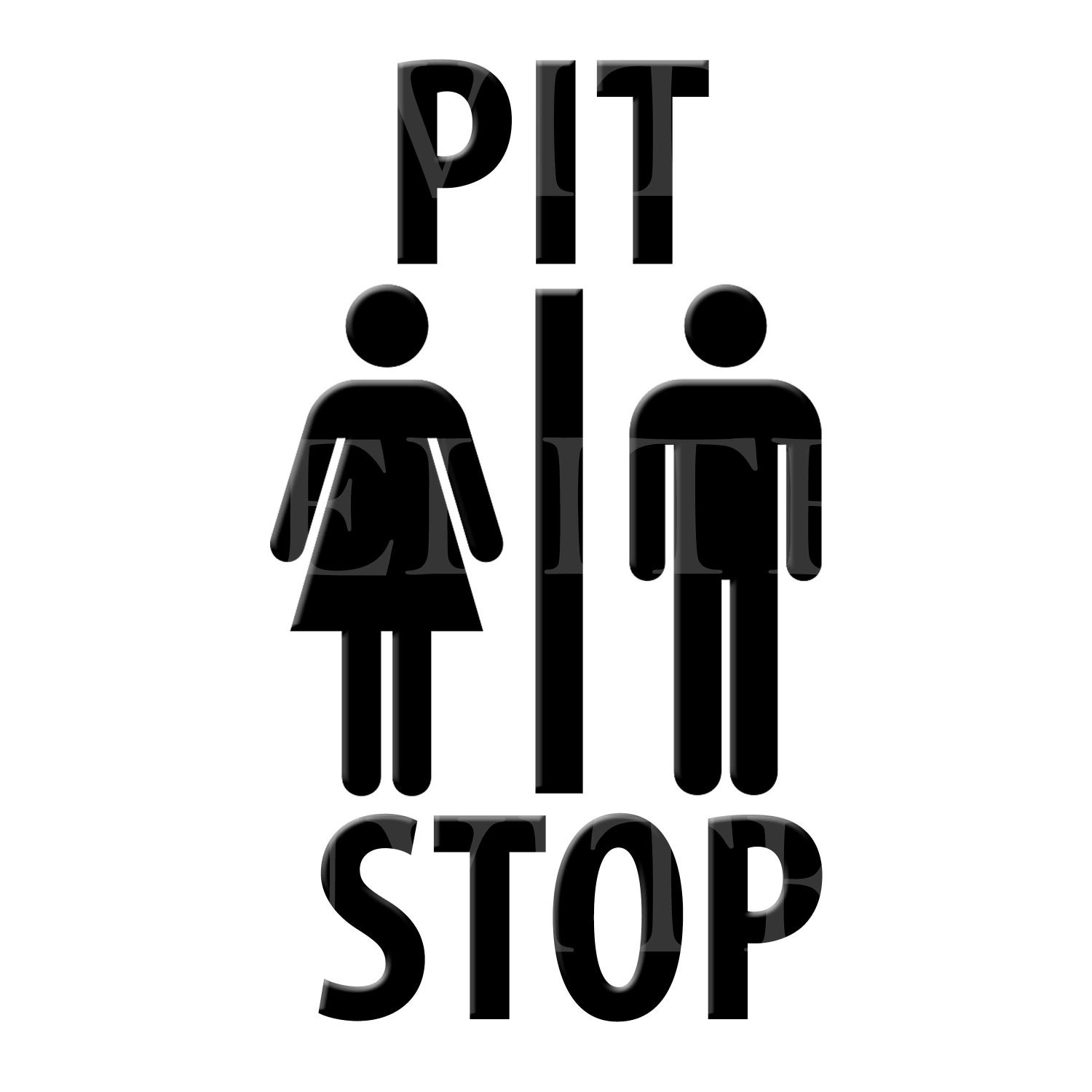 Pit Stop Bathroom Sign for Birthday Party by InvitesandDelites