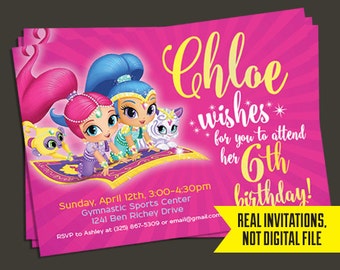 Shimmer and Shine Invitation - Shimmer and Shine Birthday Invitation