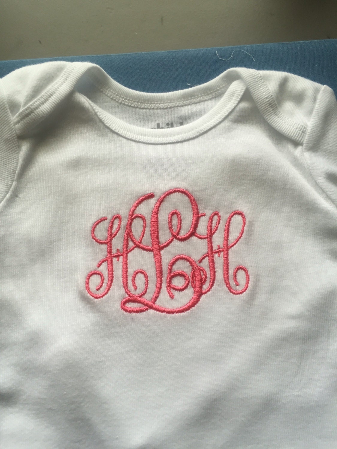 Embroidered onesie by julieschoice on Etsy