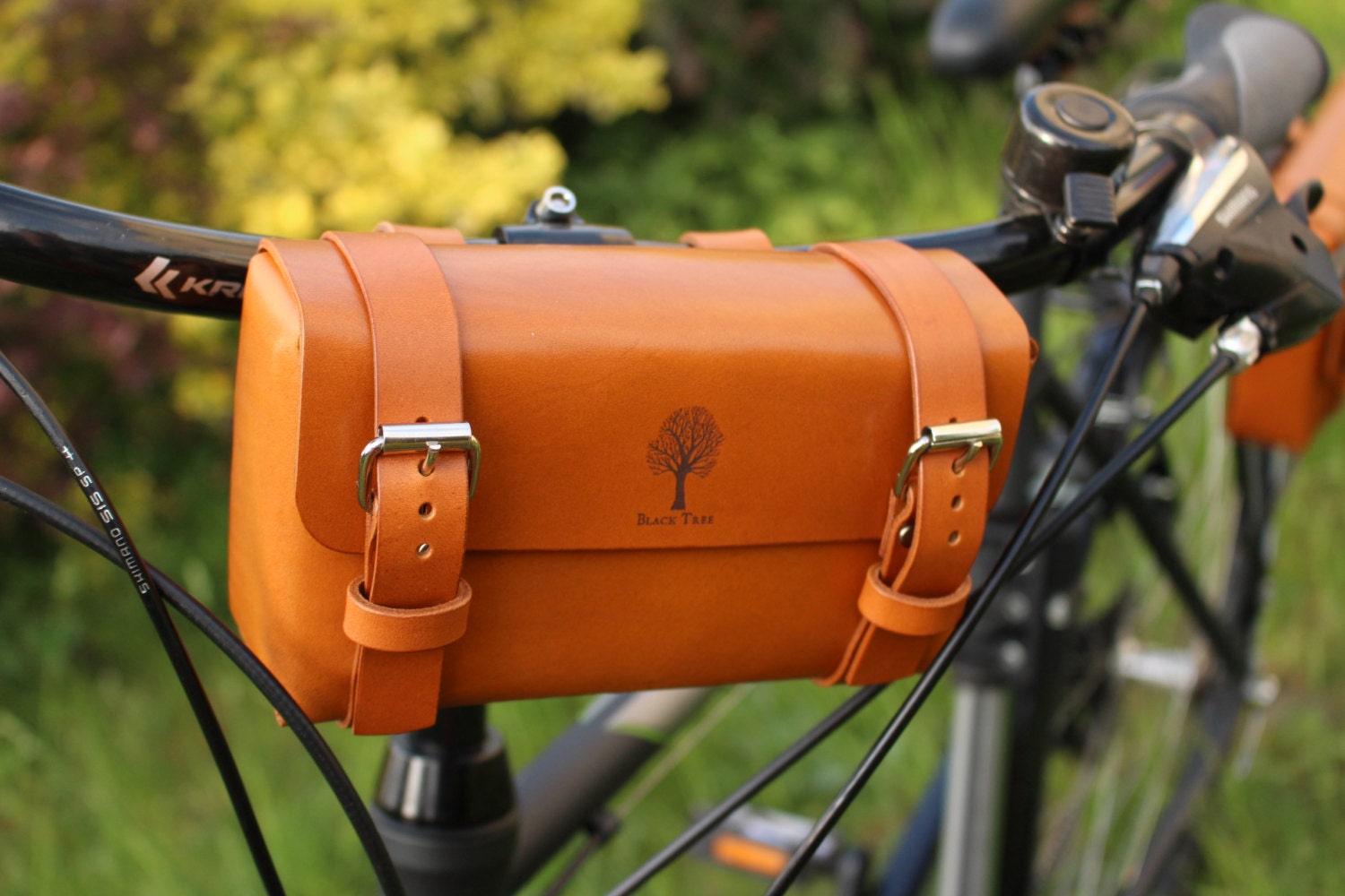 Small leather bicycle tool bag by on Etsy