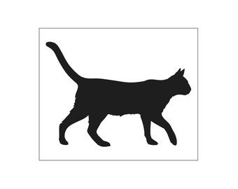 CAT STENCIL - 10 x 12 stencil - decorate furniture and walls!