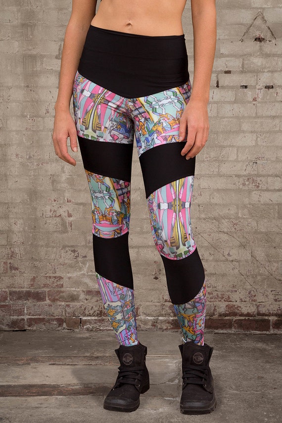 Graffiti Print Leggings Tights Yoga Tights Yoga Pants