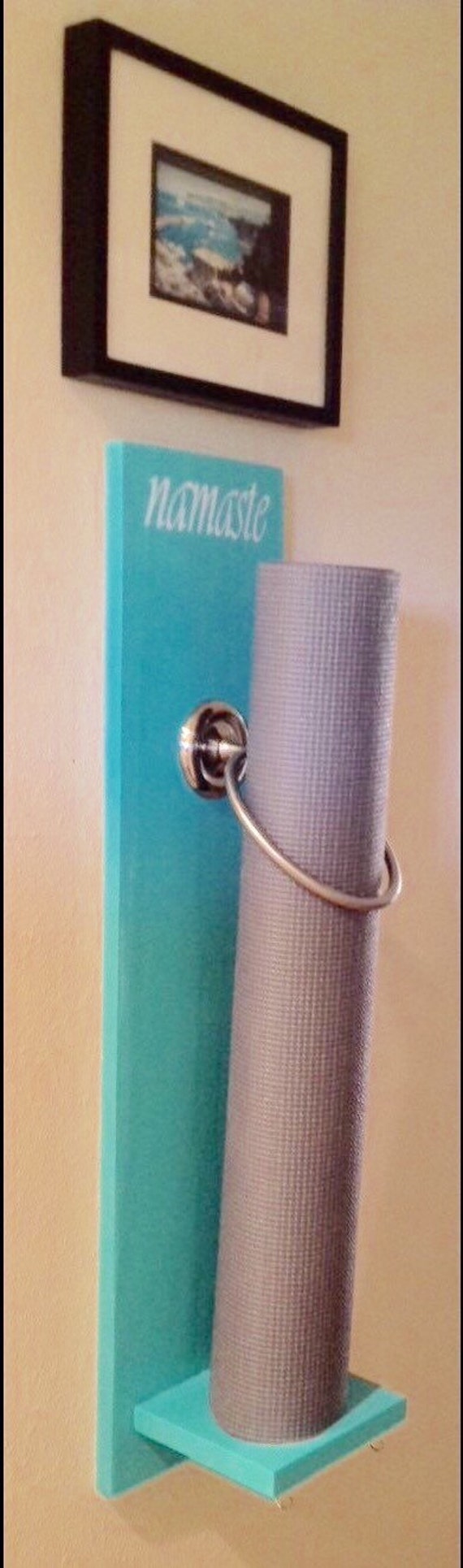 Yoga mat holder handmade vertical mat holder custom by YogaWares