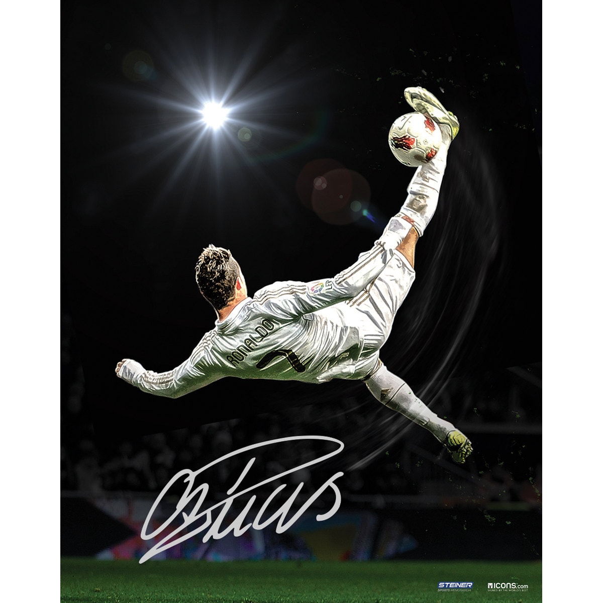 Cristiano Ronaldo Signed Bicycle Kick 16x20 Photo Icon Auth