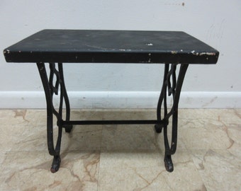 Antique Victorian Cast Iron Pierce Carved Stool Ottoman