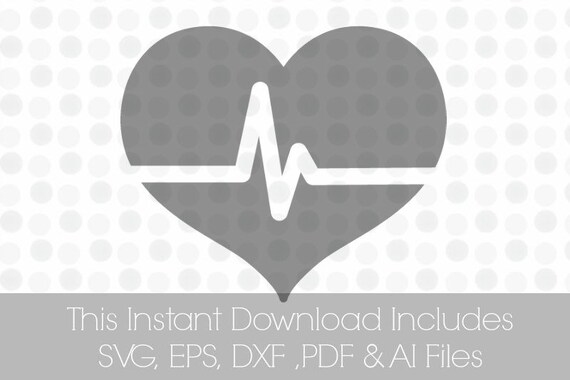 Download Medical Heart Monogram SVG Pdf DXF EPS Ai Vinyl