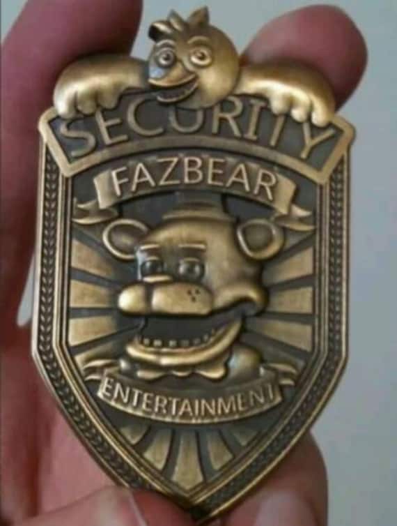 Items Similar To Five Nights At Freddys Security Badge Fnaf Fazbear Uk Seller On Etsy