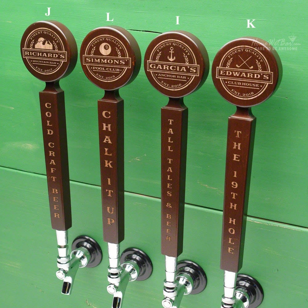 Custom Beer Tap Handle with WellMade Personal Stamp Design