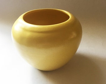 Glazed Mustard Yellow Bowl, Saturday Evening Girls, S.E.G, Paul Revere, Art Pottery Bowl or Vessel
