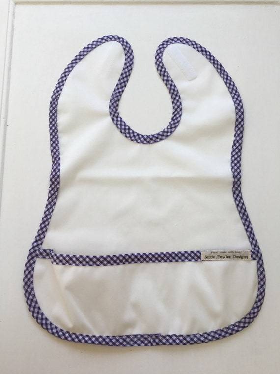 Items similar to Waterproof Bib For Older Babies And Toddlers. White