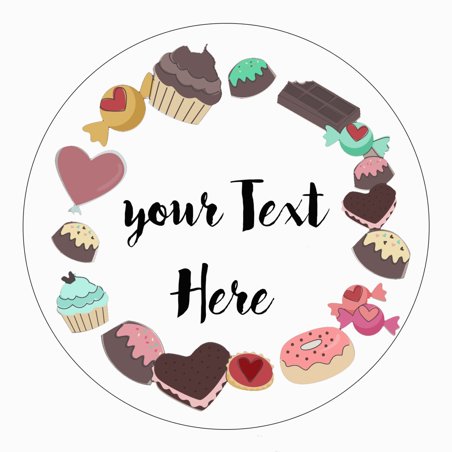bakery stickers  logo  stickers  custom printed labels 