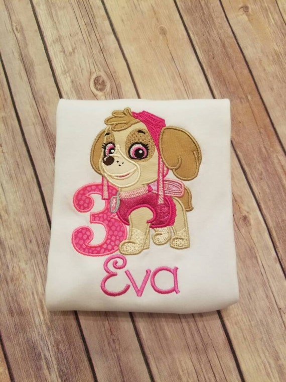 skye paw patrol birthday shirts