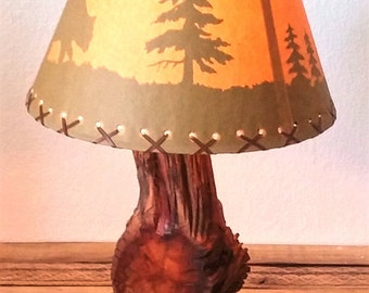 Arizona Table Lamp, Natural Wood Lamp, Accent Lamp
